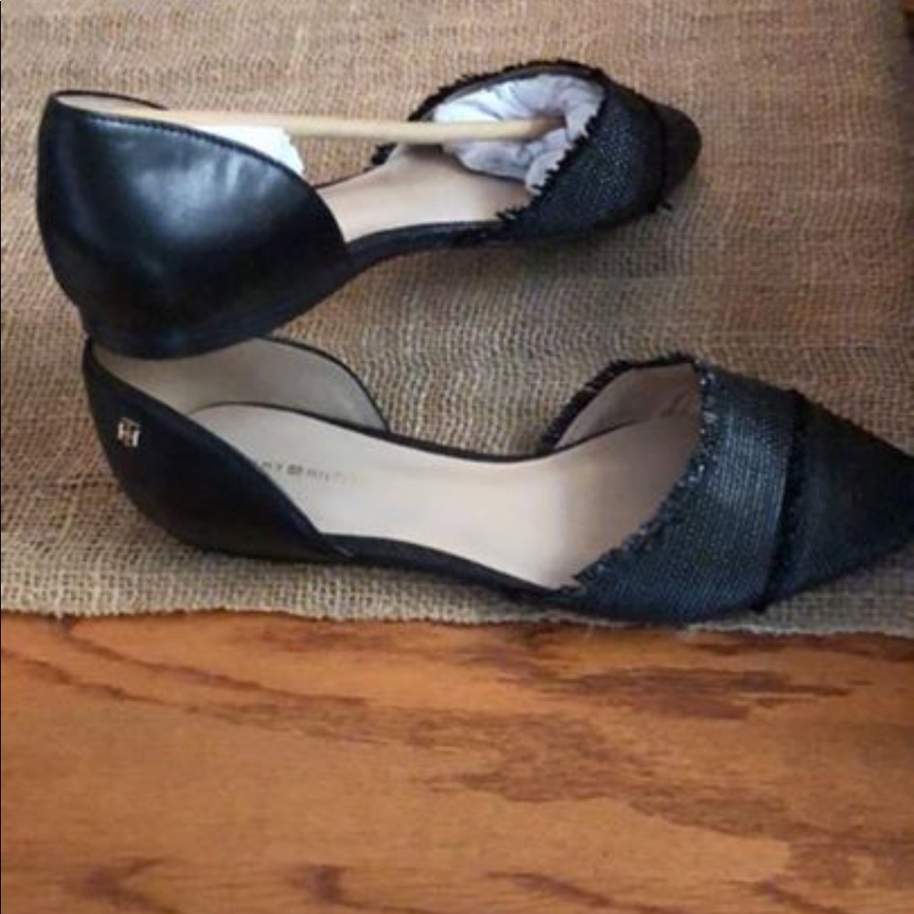 NEW...Never Worn Hilfiger Black Flats